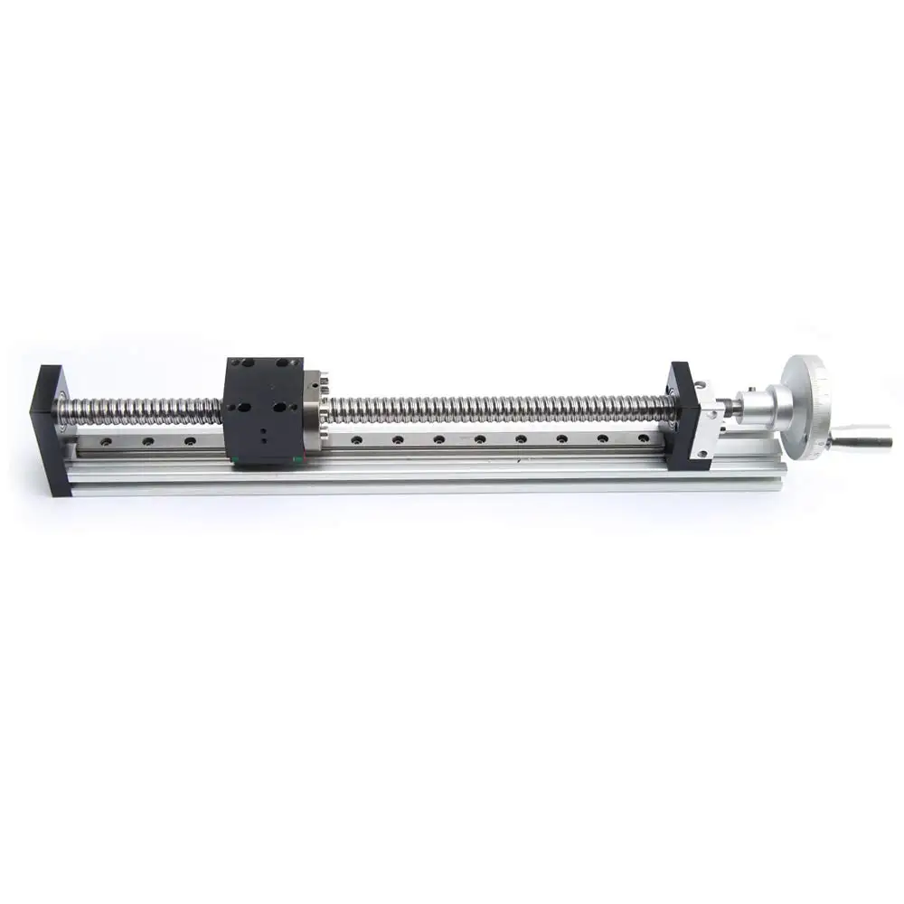 Brand: Manual Actuator Sliding Table Stage Cross Slide Linear Slide Rails Ball Screw Guide W/Handwheel, Stroke 200/900mm
