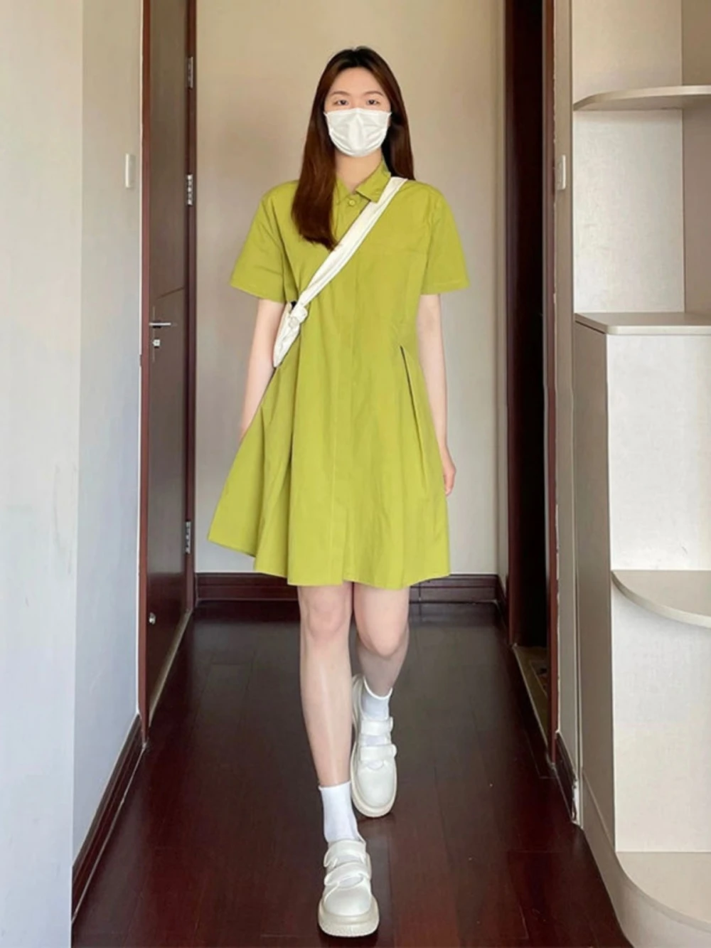 Übergröße Damen Kurzarm-Kleid – Korean Style A Line Shirt Dress Bewertung und Preis