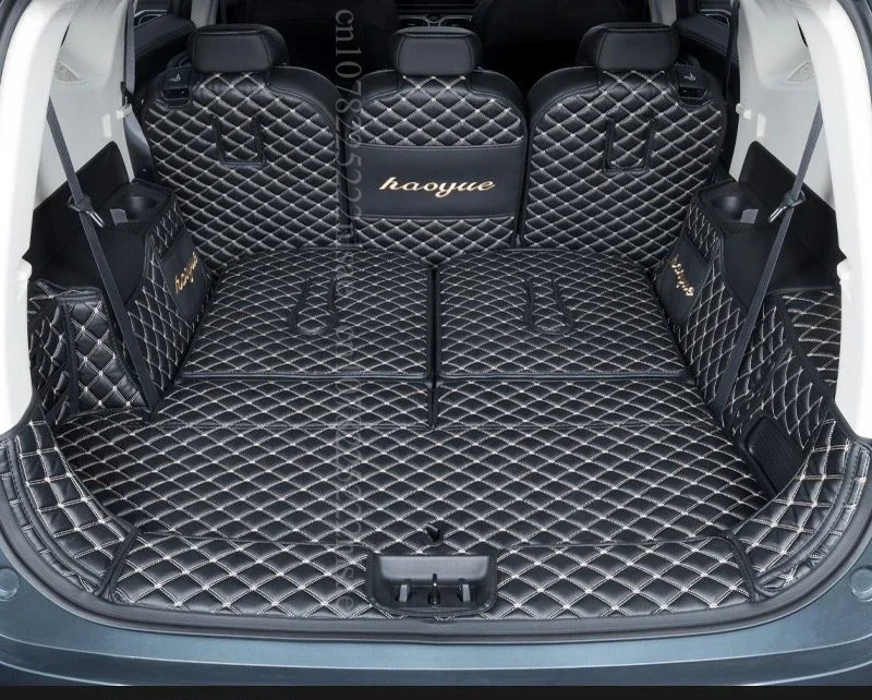 for Geely Okavango L 2024 Custom Car Trunk Mats Haoyue L Cargo Liner Accessories Auto Goods Interior PU Leather Details