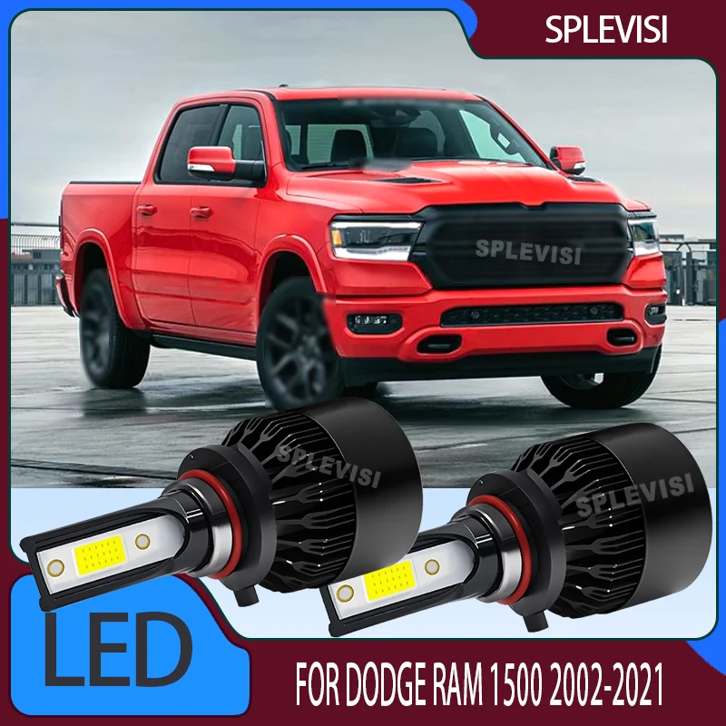 

Светодиодные лампы для фар 60 Вт, яркие автомобильные лампы дальнего света для Dodge Ram 1500 2002 2003 2004 2005 2006 2007 2008 2009 2010 2011-2021