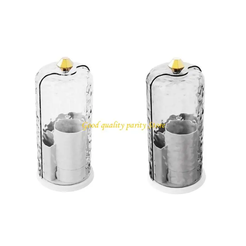 M4YA Desktop Cepillo maquillaje Organizadores cepillo maquillaje giratorio para mujer