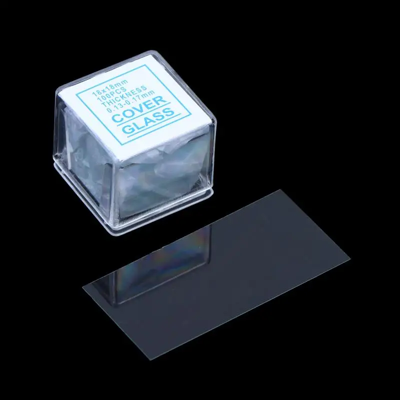 100Pcs Beginner Friendly Microscope Glass Coverslips Transparent for Kids Home School Science Experiment Kits