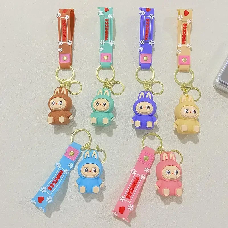 Kawaii Labubu Keychain Keyrings Children Itabag Accessories Labubu Things Labbubu Keychain Key Buckle Toys Kids Bff Accessories