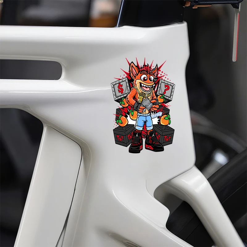 2 Bicycle Stickers Personalized Stickers Road Bicycle Frame Stickers Decorative Emoticons Stickers Bicycle Accessories Balance