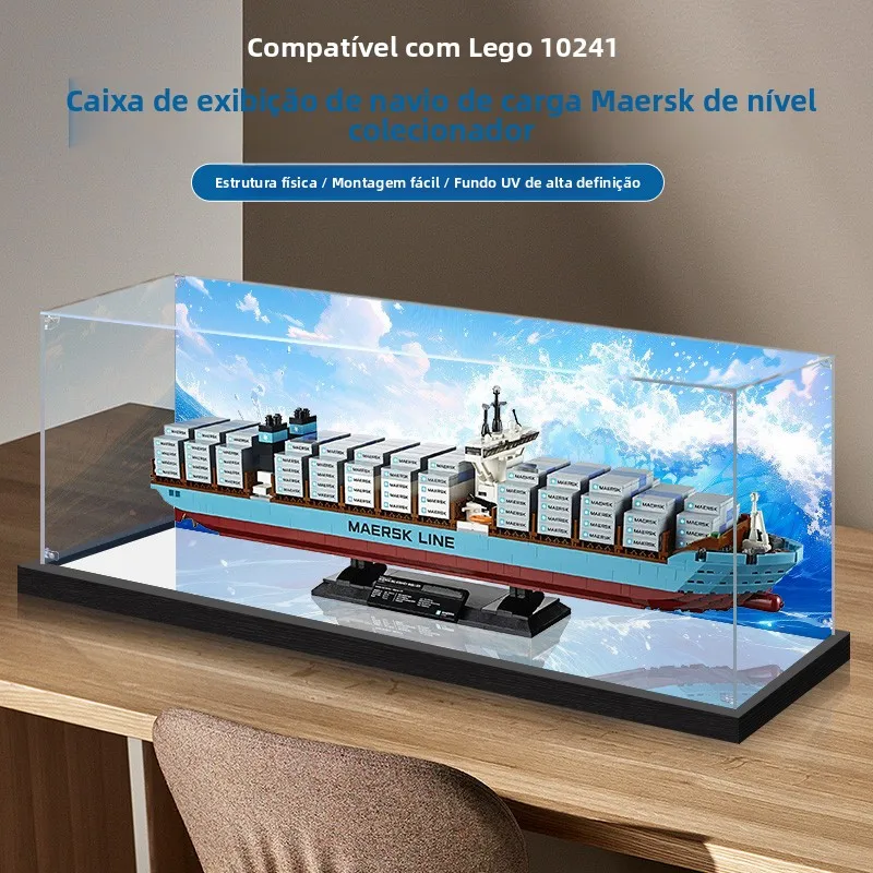 Capa Protetora Transparente de Acrílico para Exibição e Armazenamento de  10241 Maersk Cargo Ship - Organizador Anti-Poeira