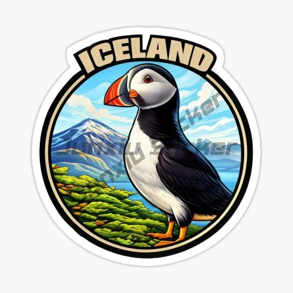 ICELAND Íslands Puffin Travel Aurora Scenic Souvenirs Car Sticker Cool Style Car Use Waterproof Vinyl Self-adhesive Decals