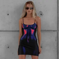 Hawthaw Women Sexy Sleeveless Party Club Bodycon Streetwear Short Mini Dress 2024 Summer Clothes Wholesale Items For Business