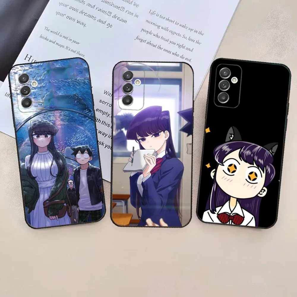 Anime K-Komi Shouko Phone Case For Samsung Galaxy A20,A21s,A22,A31,A32,A52,A53,A72,73,A80,A91 Soft Black Phone Cover