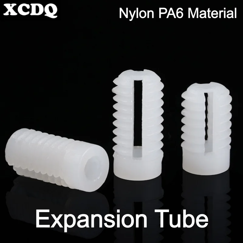 200pcs Embedded Plastic Screw Expansion Anchor External Self-Tapping Threaded Fixing Plug Wall Rivets for Board 5mm Hole