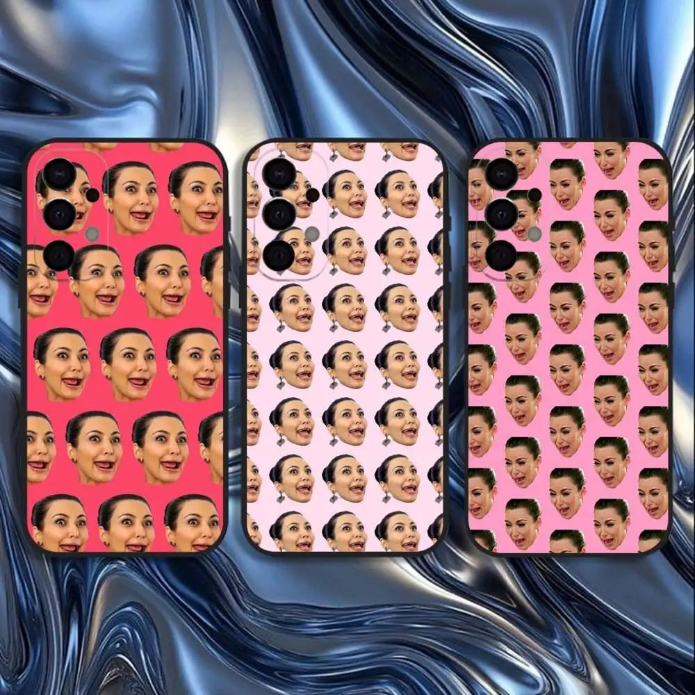 

k-kim k-kardashian funny Phone Case For Samsung S25,S24,S21,S22,S23,S30,Ultra,S20,Plus,Fe,Lite,5G Black Cover