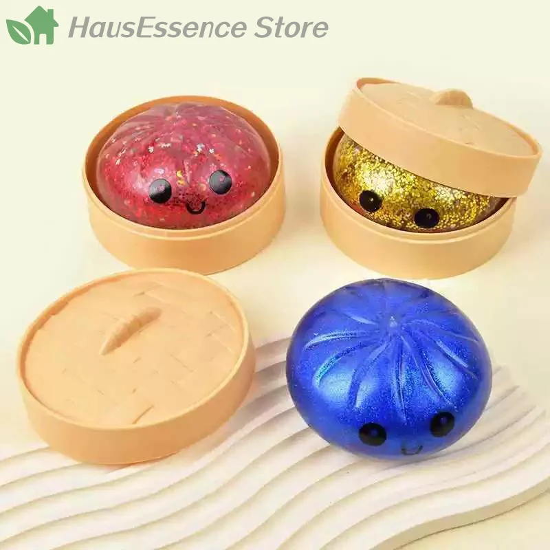 ※Glitter Dumpling  Toy Anxiety Relief Tension Unique Sensory Toys Realistic Dumplings Decompression Toy High Quality