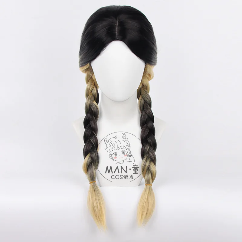 Tokyo Revengers Guriyu Ran cosplay wig dyed braided pigtails Halloween gift