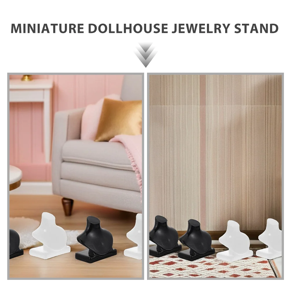 40 pezzi in miniatura per casa delle bambole, porta gioielli, porta collane, piccolo espositore per gioielli, organizer decorativo in miniatura per bambini