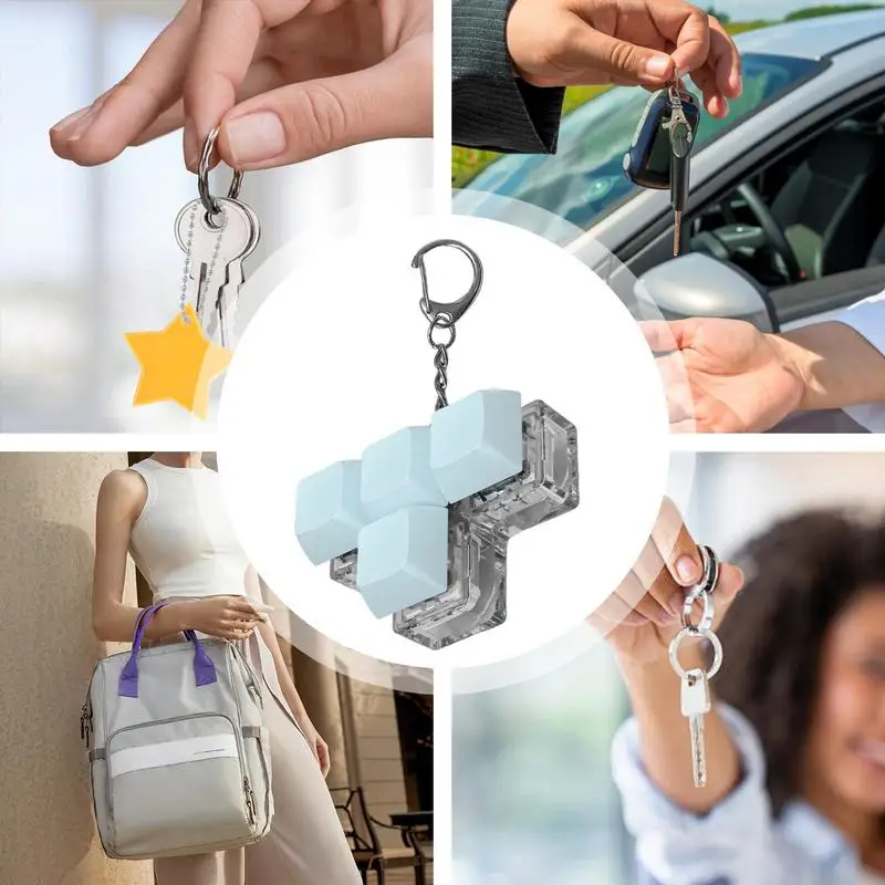 키보드 리모콘 장난감, 4 단추 샤프트 테스터, 편안한 단추 손가락 장난감, 키 체인, 감각 장난감, 남녀공용