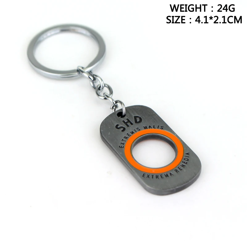 Game Tom Clancy\'s The Division Keychain Metal Dog Tag Letter SHD Key Ring for Woemn Men Cosplay Gift Jewelry