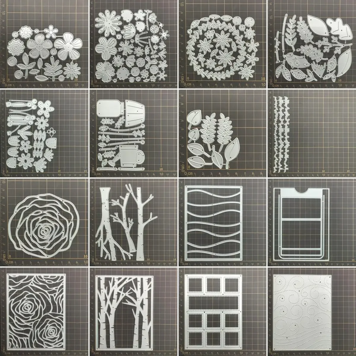 18 kinds flower tree frames Metal Cutting Dies Stencils For DIY Scrapbooking Decorative Embossing Handcraft Die CutsTemplate