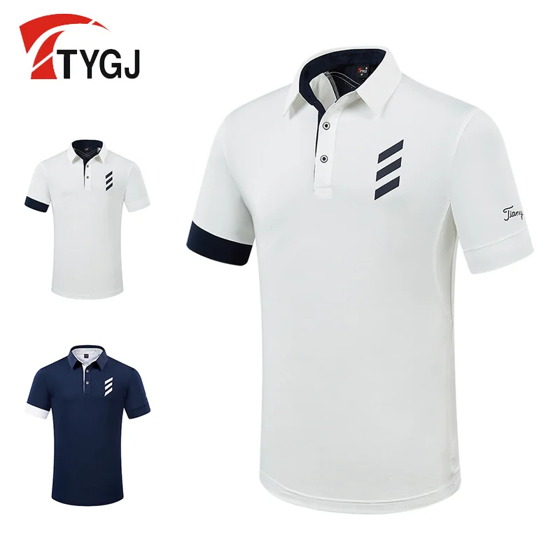 

Men's T-shirt summer golf clothing quick drying and breathable Polo shirt lapel sports top Golf polo shirt 골프 의류