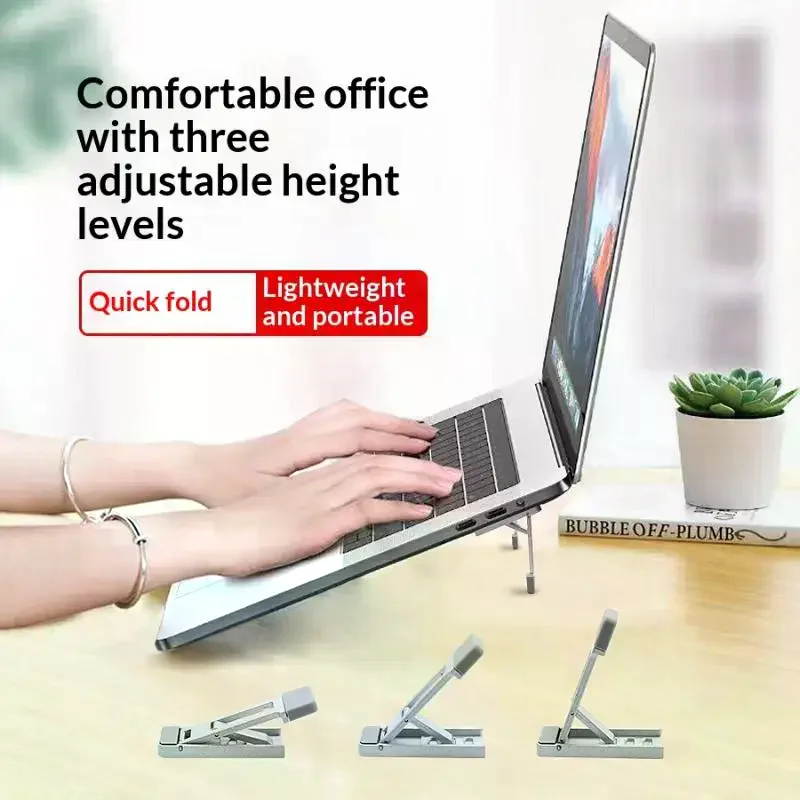 2Pcs Adjustable Tilt & Portable Mini Laptop Feet Foldable Keyboard Riser Stand For Desk Ergonomic Computer Keyboard Lift