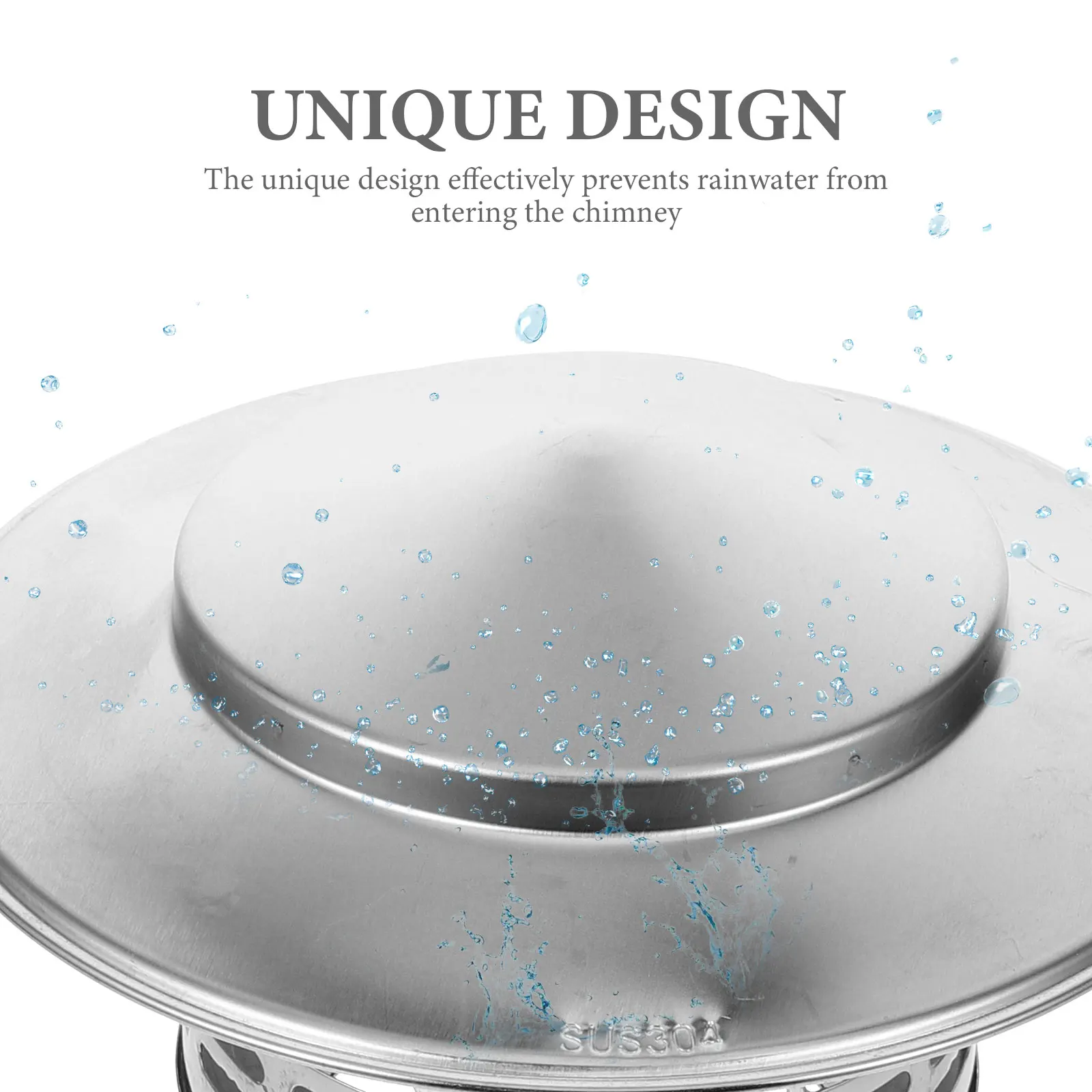

Umbrella Chimney Rain Hat Cap Cover Exhaust Pipe Stove for Wood Round Caps outside Vent