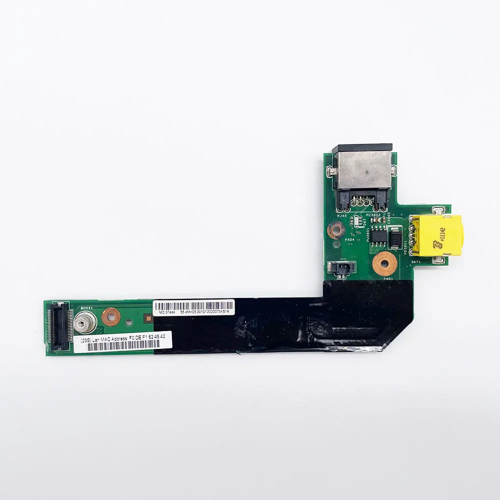 For Lenovo ThinkPad E420 E425 E520 E525 Laptop USB DC Power Jack DC-IN Charging Network card interface board 55.4MH03.001