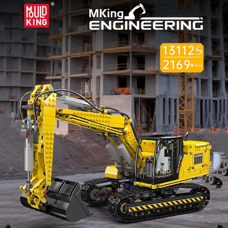 Image of 1830-teiliger Technischer MK 13112 RC Bagger Baukasten APP-Fernsteuerung Baufahrzeuge STEM-Spielzeug für Jungen Kinder Geschenk