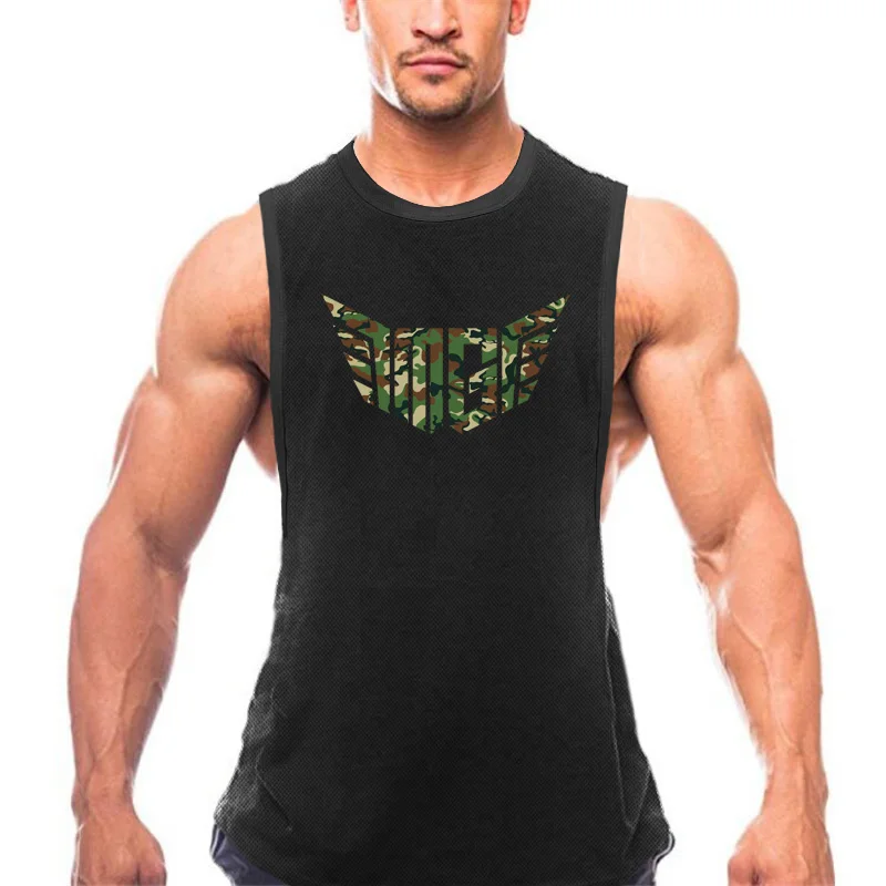 

High Quality Gym Tank Top Summer Mesh Quick Dry Tracksuit Sleeveless Shirt Sport Fitness Tops Men Bodybuilding Running vest