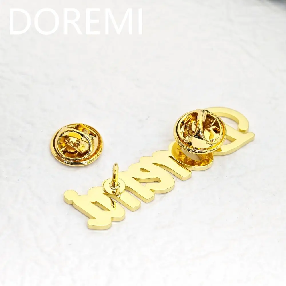 

Lateefah brooch Stainless steel DIY Custom name brooch Men's gift jewelry packaging Pin name