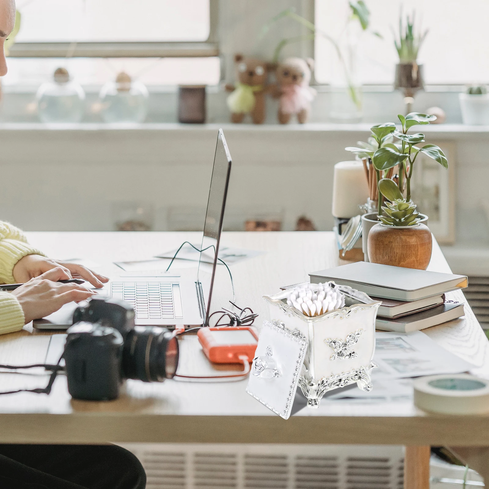 

1pc Plastic Cotton Swab Box Toothpick Storage Kitchen Organizer For Home Hotel Restaurant Use Container For Toothpicks