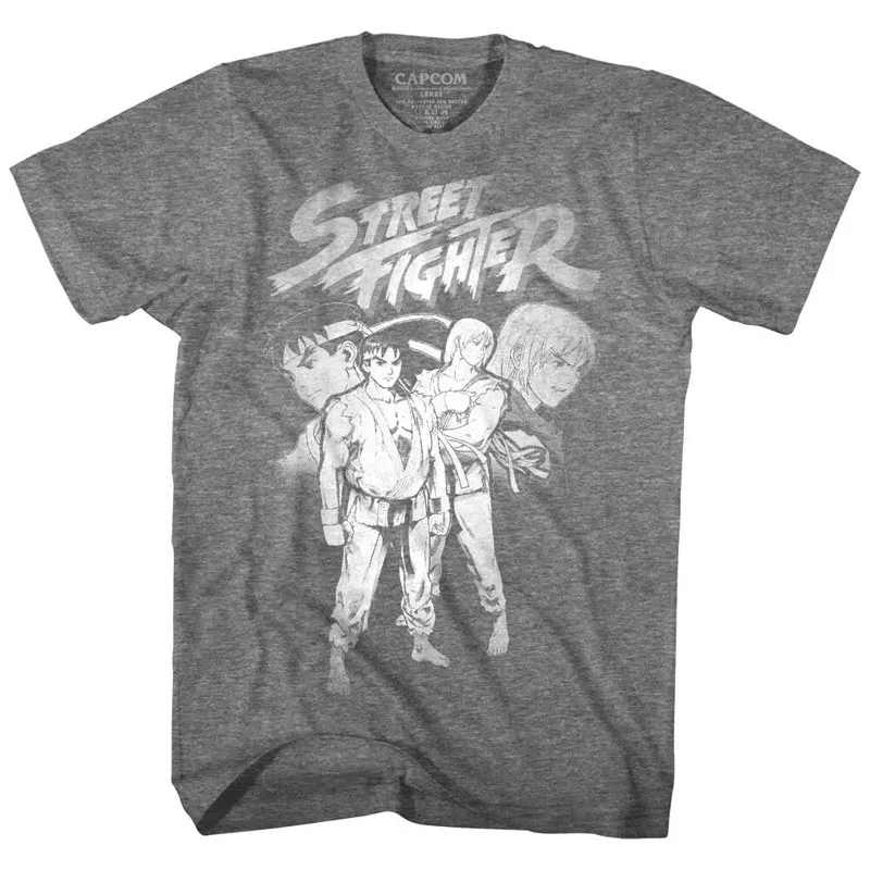 New Summer Street Fighter (1990s) - Champion Street Fighter Video Game Character Printable Men's Short-Sleeved T-Shirt