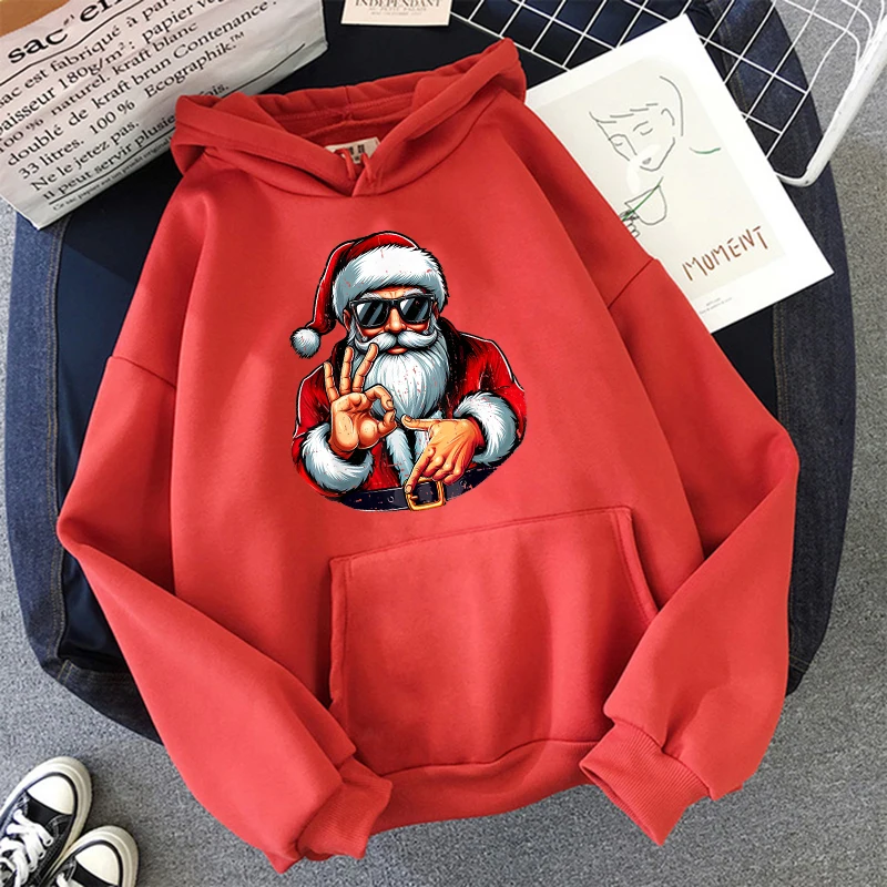 Christmas Santa 67 Six Seven Print Casual Hoodies Autunm Winter Women's Hooded Clothes Graphic Sweatshirts 90s Y2k Streetwear