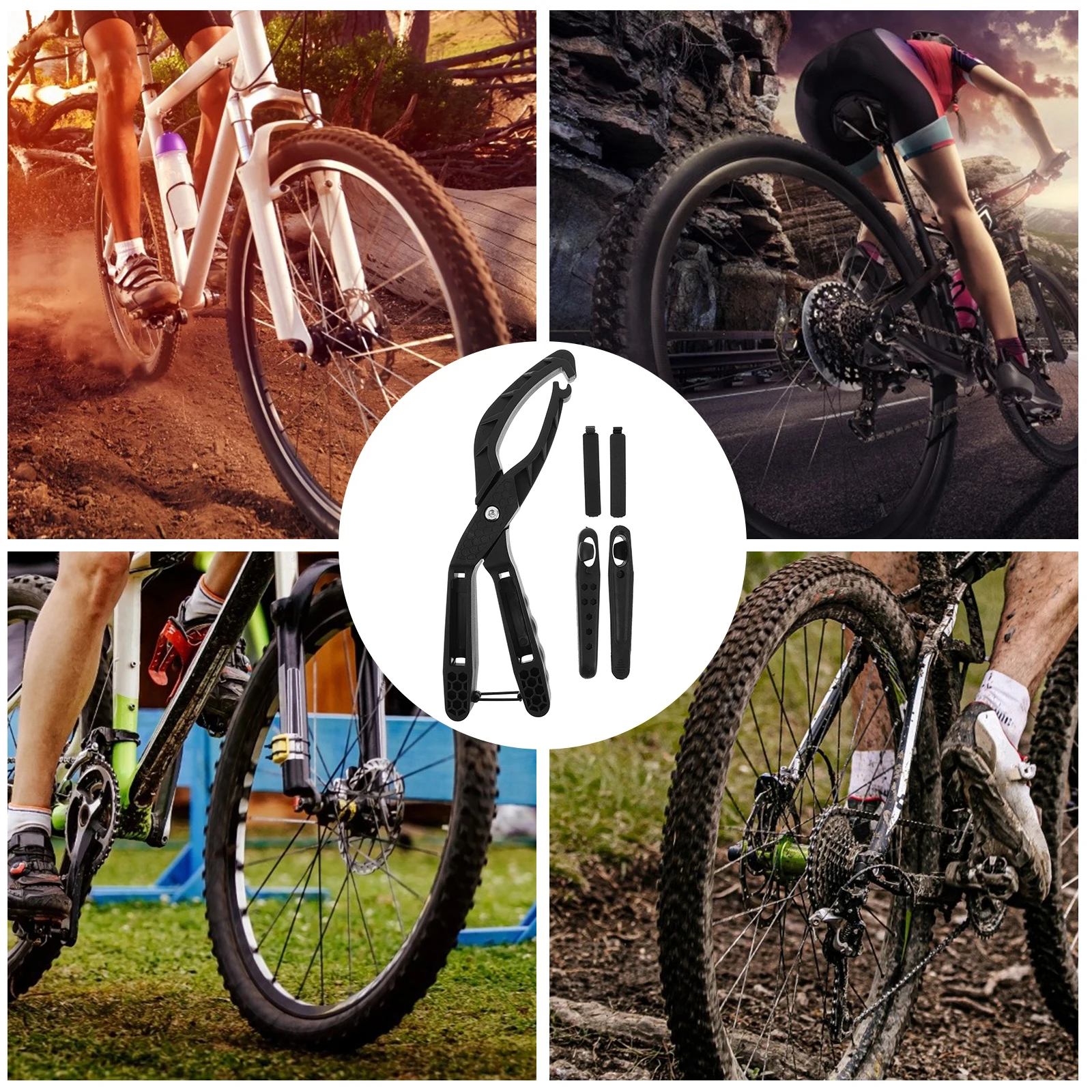 مجموعة واحدة من أدوات إطارات الدراجة المحمولة، تركيب سريع للإزالة لصيانة الدراجات الجبلية على الطرق، طقم رافعة إصلاح الدراجات