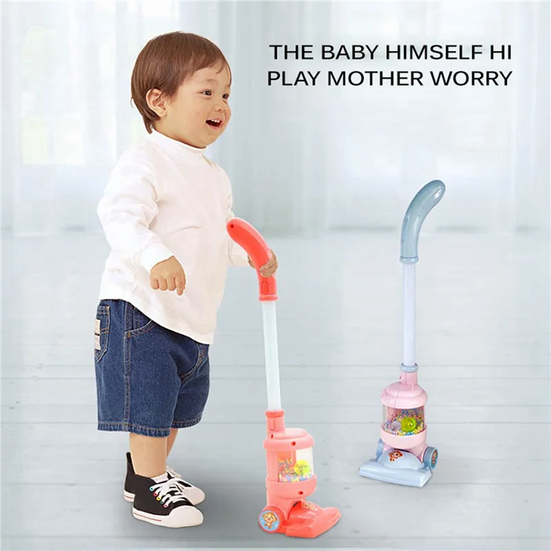 

ABXE-2X Children Electric Vacuum Cleaner Simulation Vacuum Catcher Kids Pretend Cleaning Educational Mini Vacuum, Red