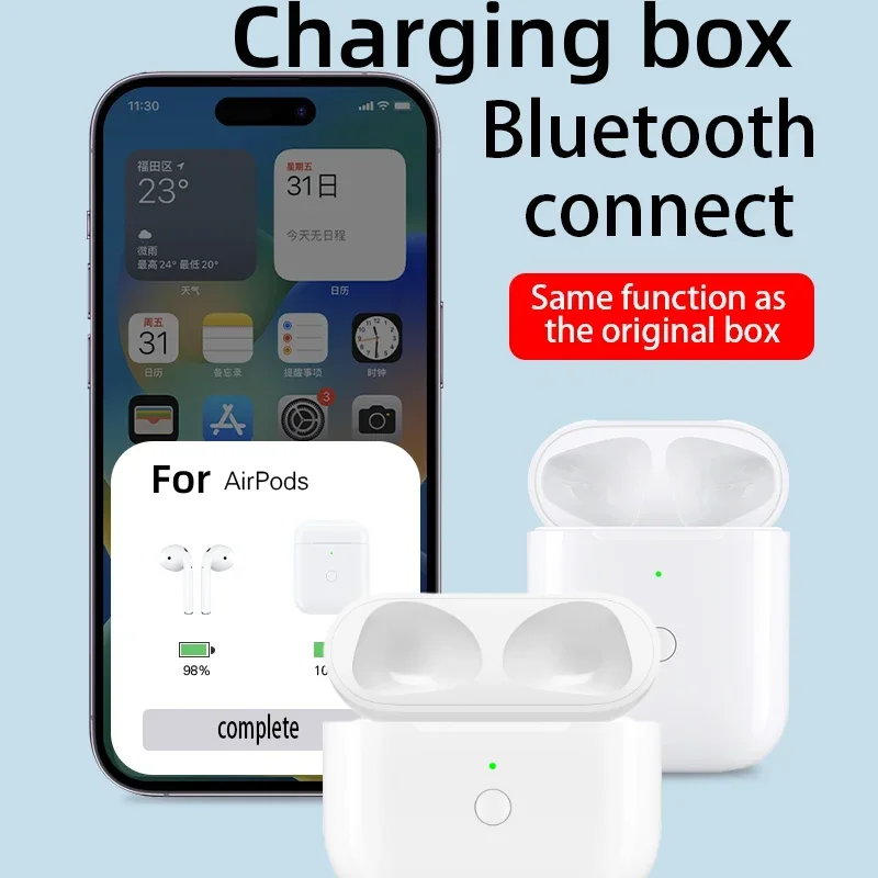 

Replacement Wireless Charging Box Compatible for Airpods 1 Bluetooth-compatible Earphones 680mAh Battery Airpods 23 Charger Case