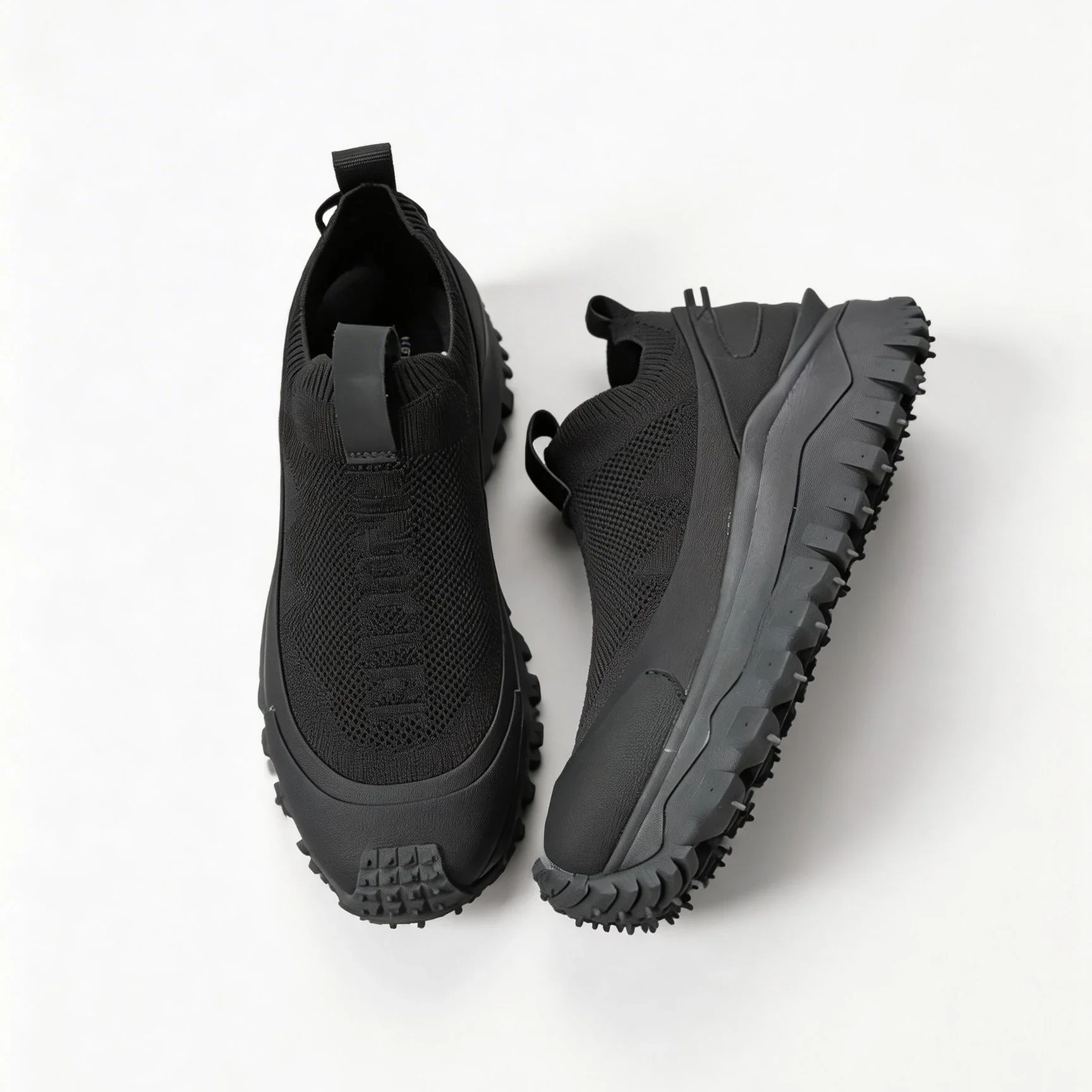 Plateau-Sneaker für Herren, Sommer-Neuheit, Atmungsaktives Fly-Woven-Mesh, Bequeme Herren-Freizeitschuhe mit Weicher Sohle, Modische Schwarze Slip-On-Schuhe – Detail 3