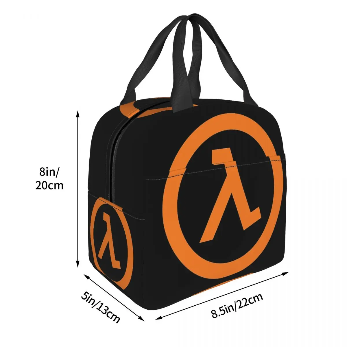 Half Life Lambda Insulated Lunch Bag for Women Children Leakproof Food Boxes Thermal Lunch Box Tote