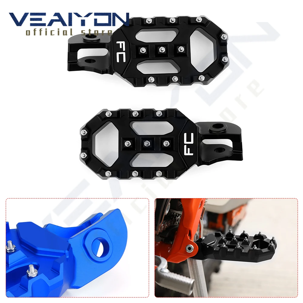 

For Hus FC 250 350 450 FC250 FC350 FC450 2016 - 2019 2020 2021 2022 Motorcycle accessories Foot Pegs Pedals FootRest Footpegs