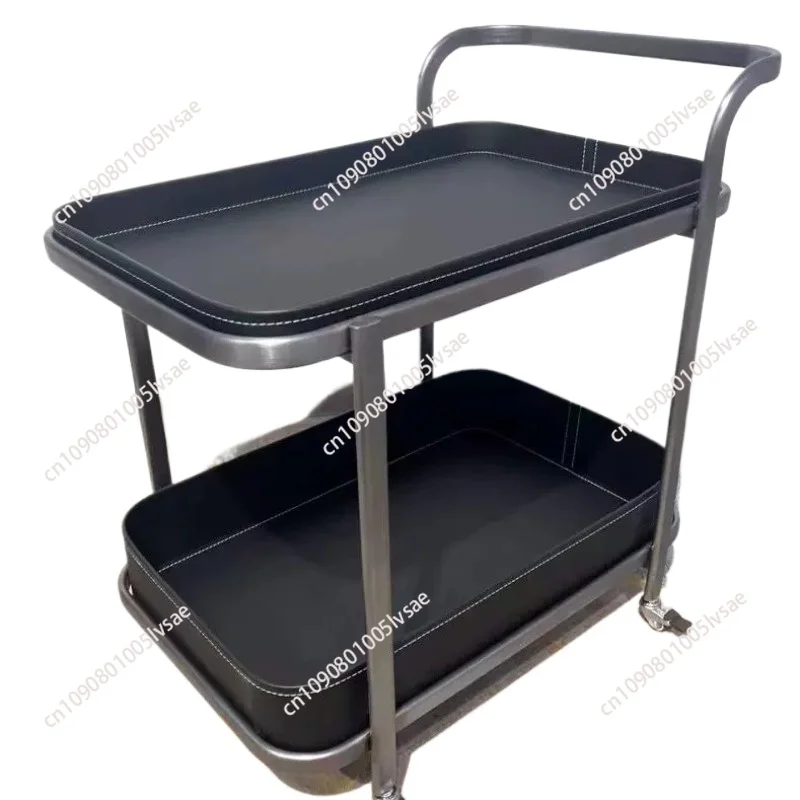 trolley coffee table living room home corner table bedside table with wheel rack