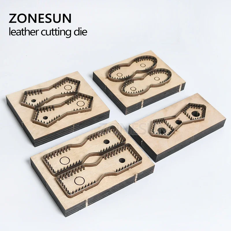 ZONESUN Handbag Key Ring Die Cutting Mould Zipper Holder Decoration Tool Die Leather Clicker Die Knife DIY Gift