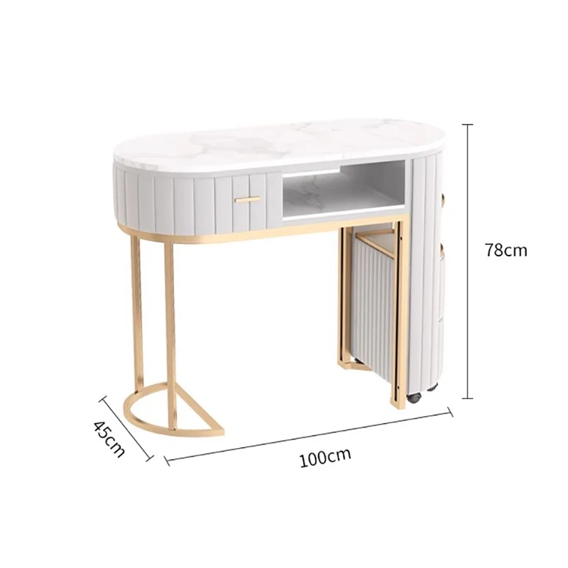 Modern Trendy Nail Table Classic Premium Aesthetic Textured Nail Table Practical Exquisite Table Manucure Salon Furniture