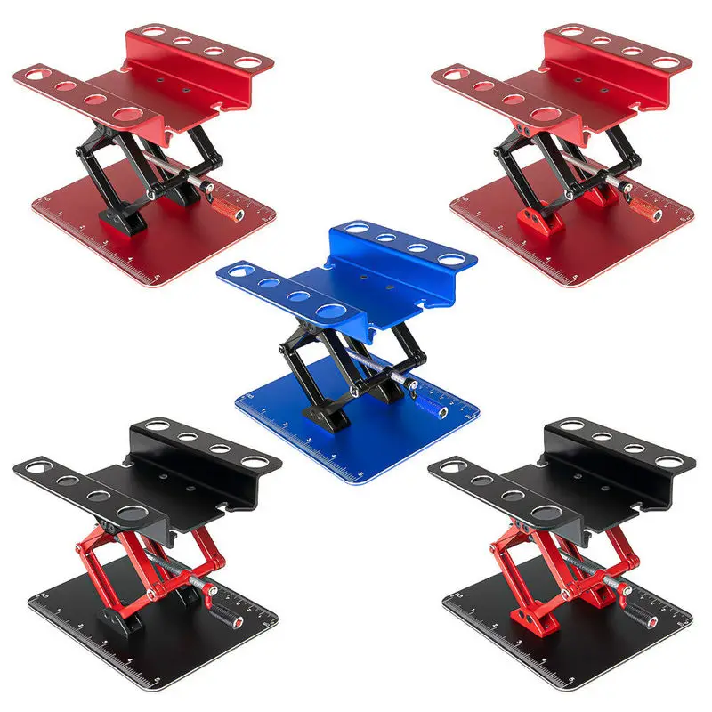 Rc Model Repair Jack Stand Adjustable Height For 1:8 1:10 1:12 1:16 Rc Car Aluminum Alloy Scissor Lift Repair Work Station