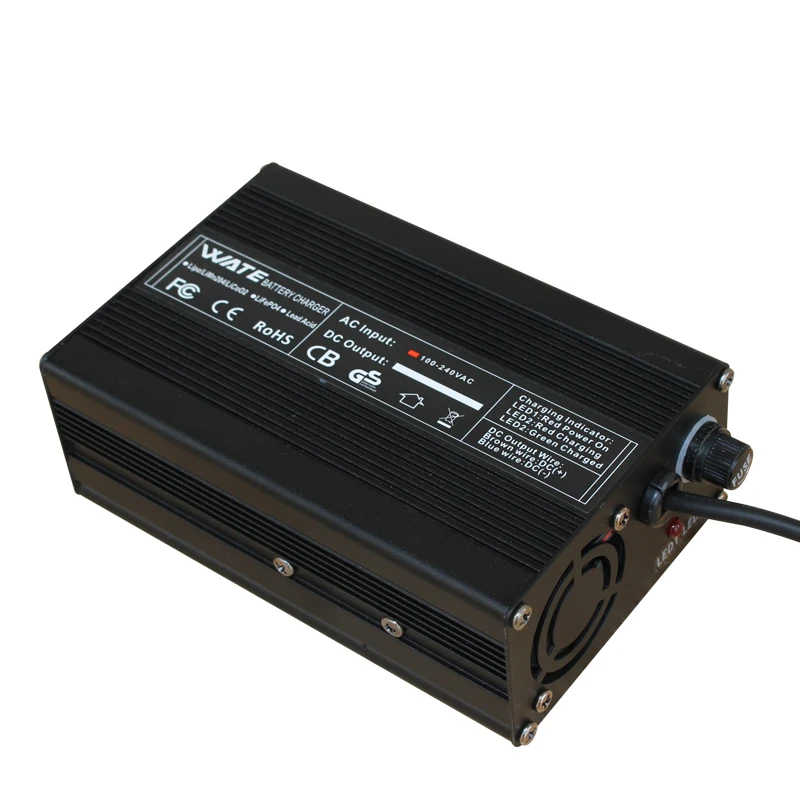 58.8V 3A Li ion Battery charger with fan 58.8V Smart charger Use for 51.8V 52V 14S Aluminum Case With Fan