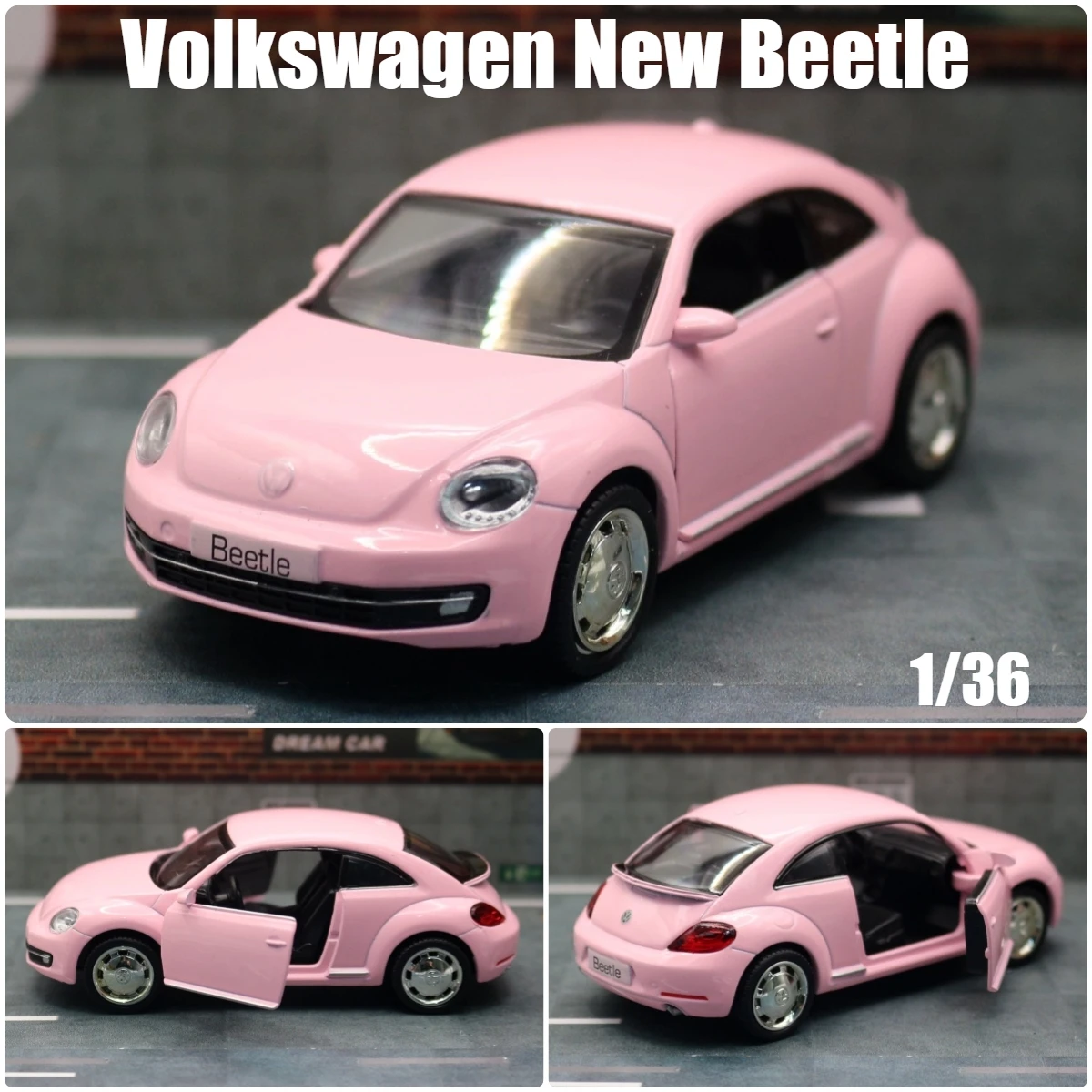 2016〜2023、花柄、Volkswagen Beetle ミニカー9点セット 1/36 Volkswagen New Beetle Sedan Toy Car For Children RMZ CiTY