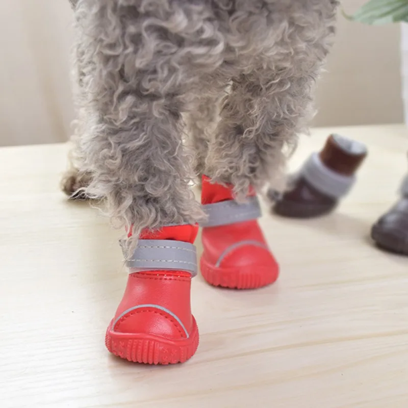 Dog Boots Waterproof Dog Shoes for Small Medium Dogs Anti-Slip Dog Booties Paw Protector for Hot Pavement Winter Snow Hiking