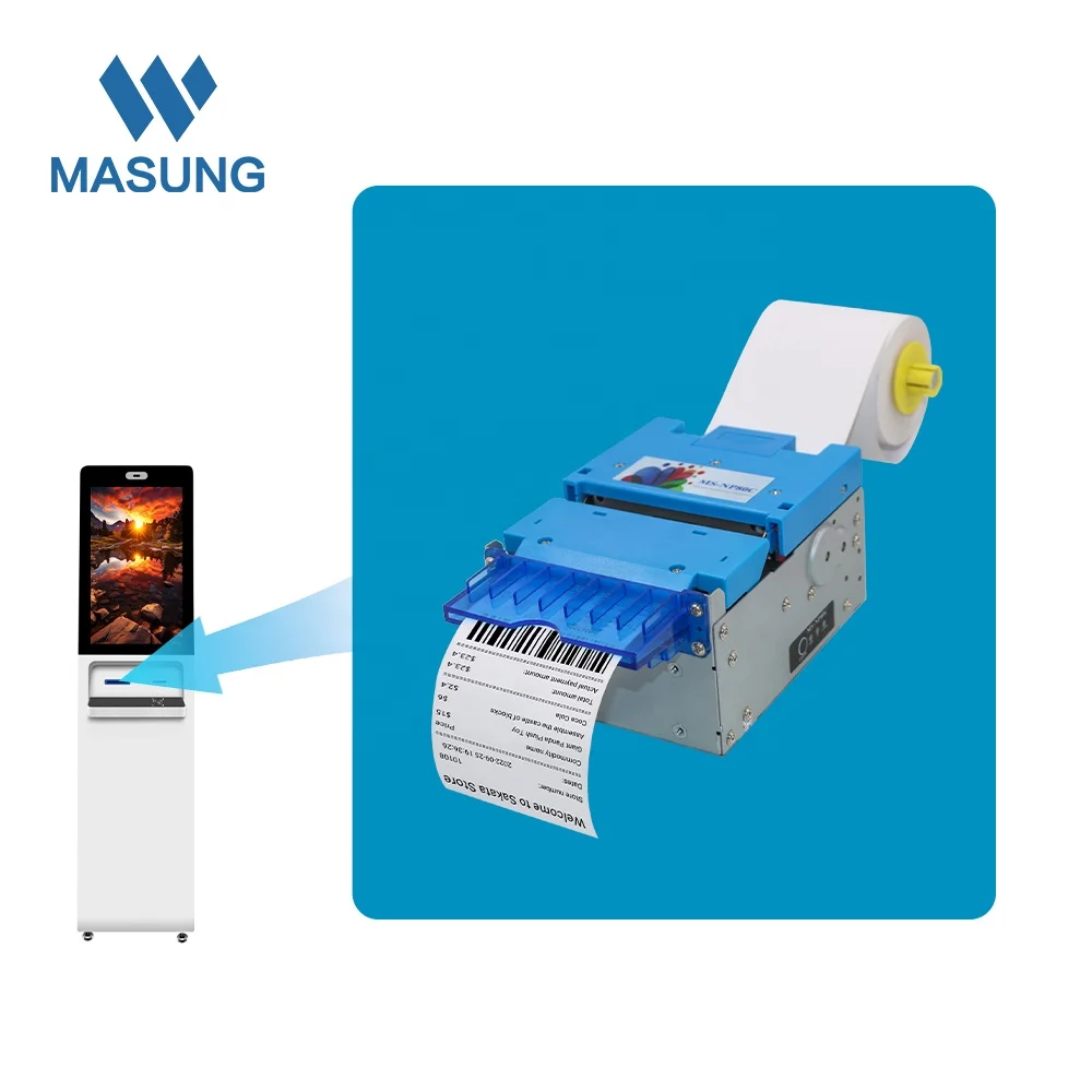 MASUNG MS-NP80C Thermal Ticket Printer With Paper Presenter 80mm RS232 & USB Embedded Kiosk Printer For Betting Terminals Stock