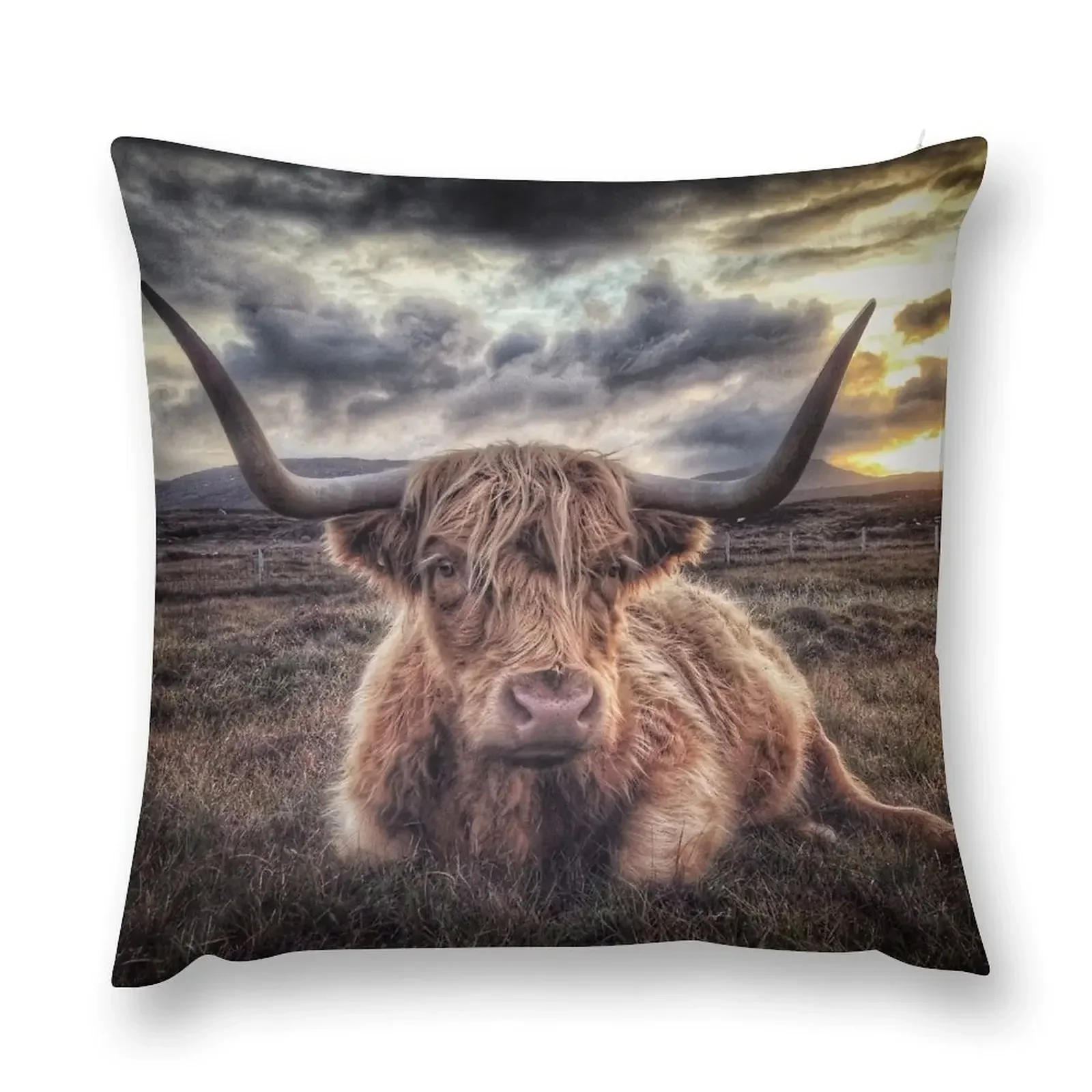 

Highland Cattle Throw Pillow Cusions Cover christmas supplies Couch Cushions pillow