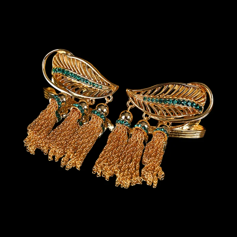 

Niche design vintage fringe long earrings