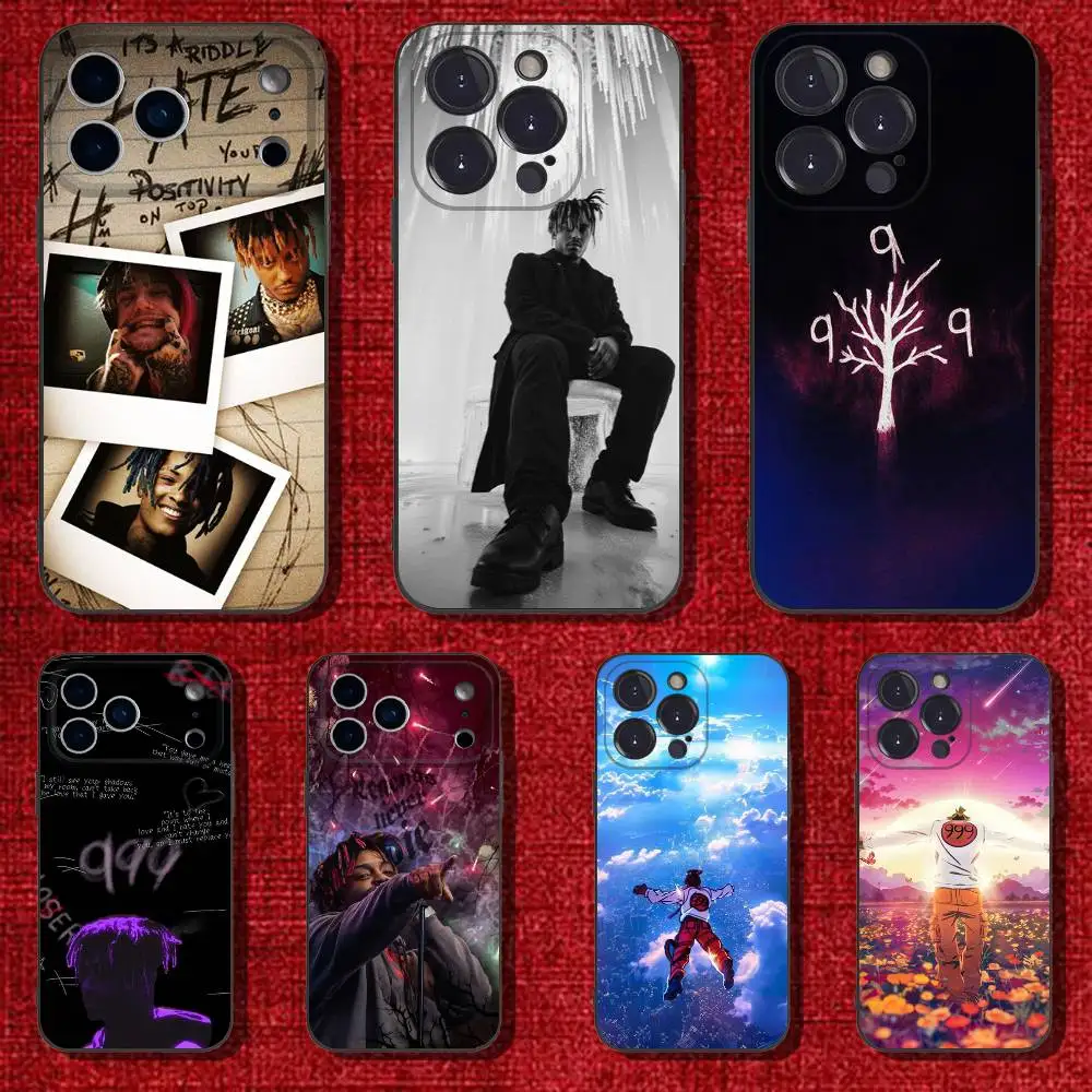 

Juice Wrld 999 Phone Case For iPhone 6,17,16,15,14,13,12,11 Plus,Pro Max,XS,X,XR,SE,Mini,8,7,Soft Silicone Black Cover