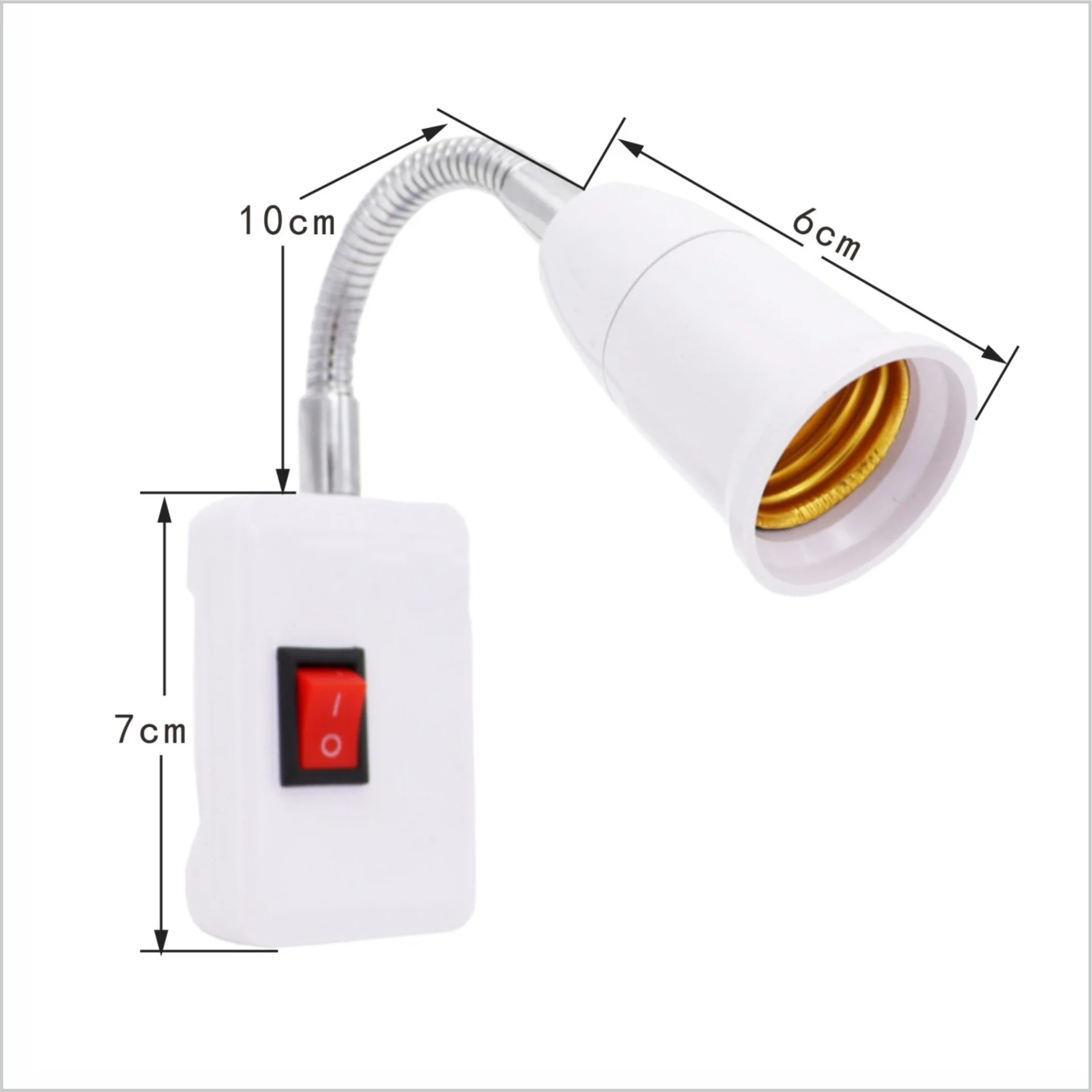 E27 Light Bulb Lamp Holder Base Socket Adapter Extender With Switch EU/UK/US Plug