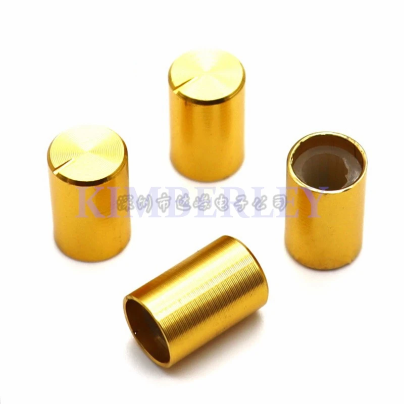 5 Piece 10 X 15MM Gold Aluminum Alloy Knob Cap Potentiometer Cap Code Switch Cap Volume Adjustment Switch Cap