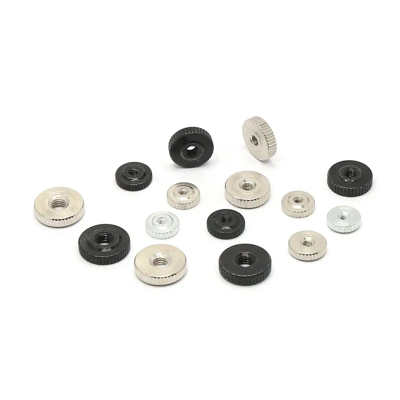 Carbon Steel Knurled Thumb Nuts M1.6 M2 M2.5 M3 M4 M5 M6 M10 Nut Replacement Part Hand Grip Knob Nut
